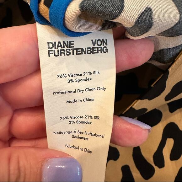 DVF Silk Blend Leopard Midi Skirt - Picture 5 of 6